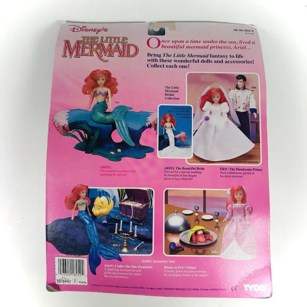 VTG Disney Little Mermaid ARIEL’S UNDER THE SEA TREASURES Accessory Set Tyco NOS